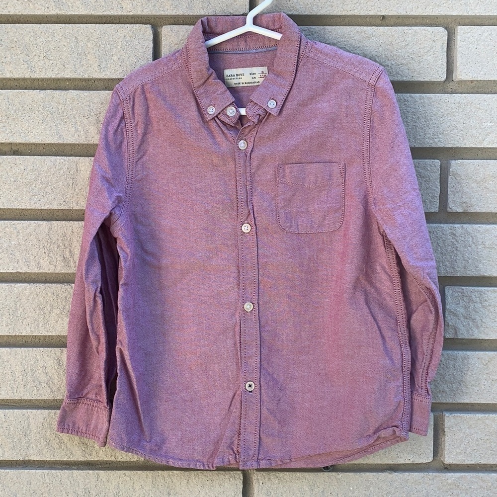 𝅺Zara Long Sleeve Button Down Dress Shirt 6